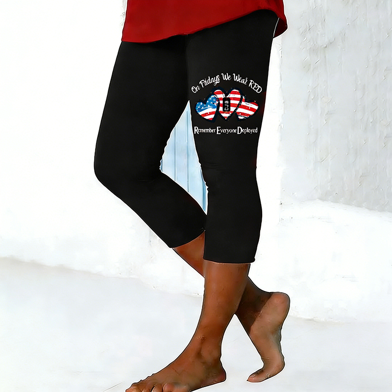 Women's Red Friday Art Print Leggings