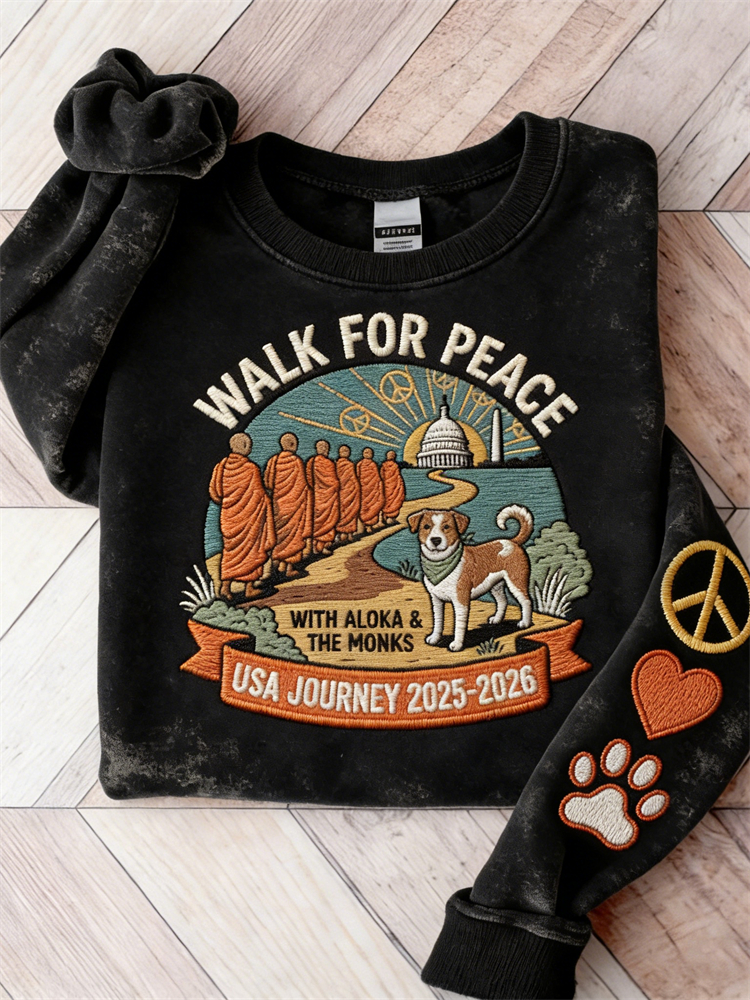 Walk For Peace Aloka Peace Love Paw Cozy Sweatshirt