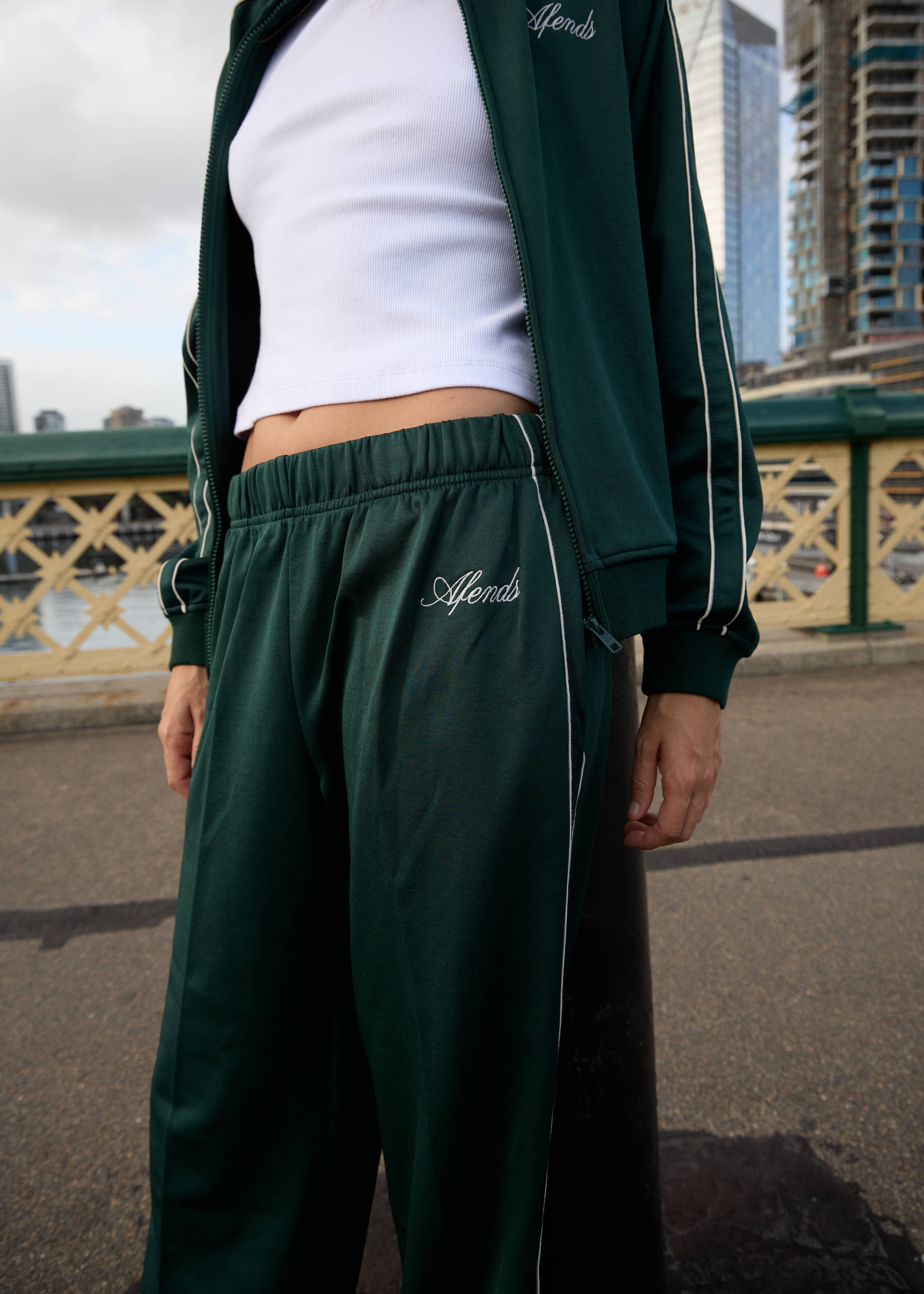 AFENDS Womens Avenue - Track Pant - Pine