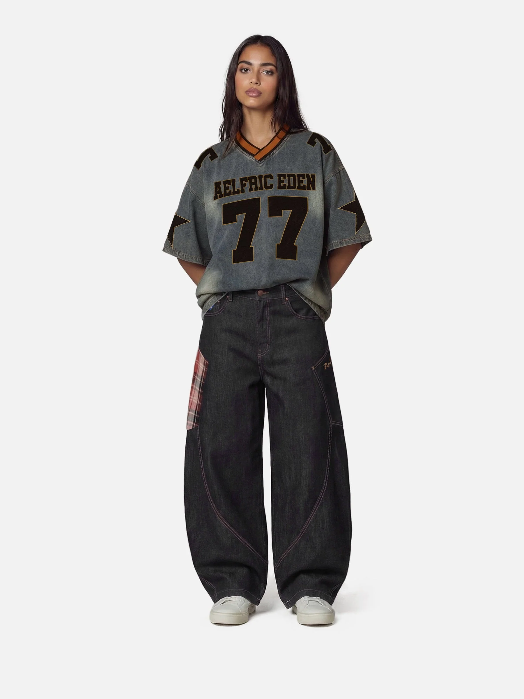 Aelfric Eden 77 V-neck Vintage Star Denim Tee