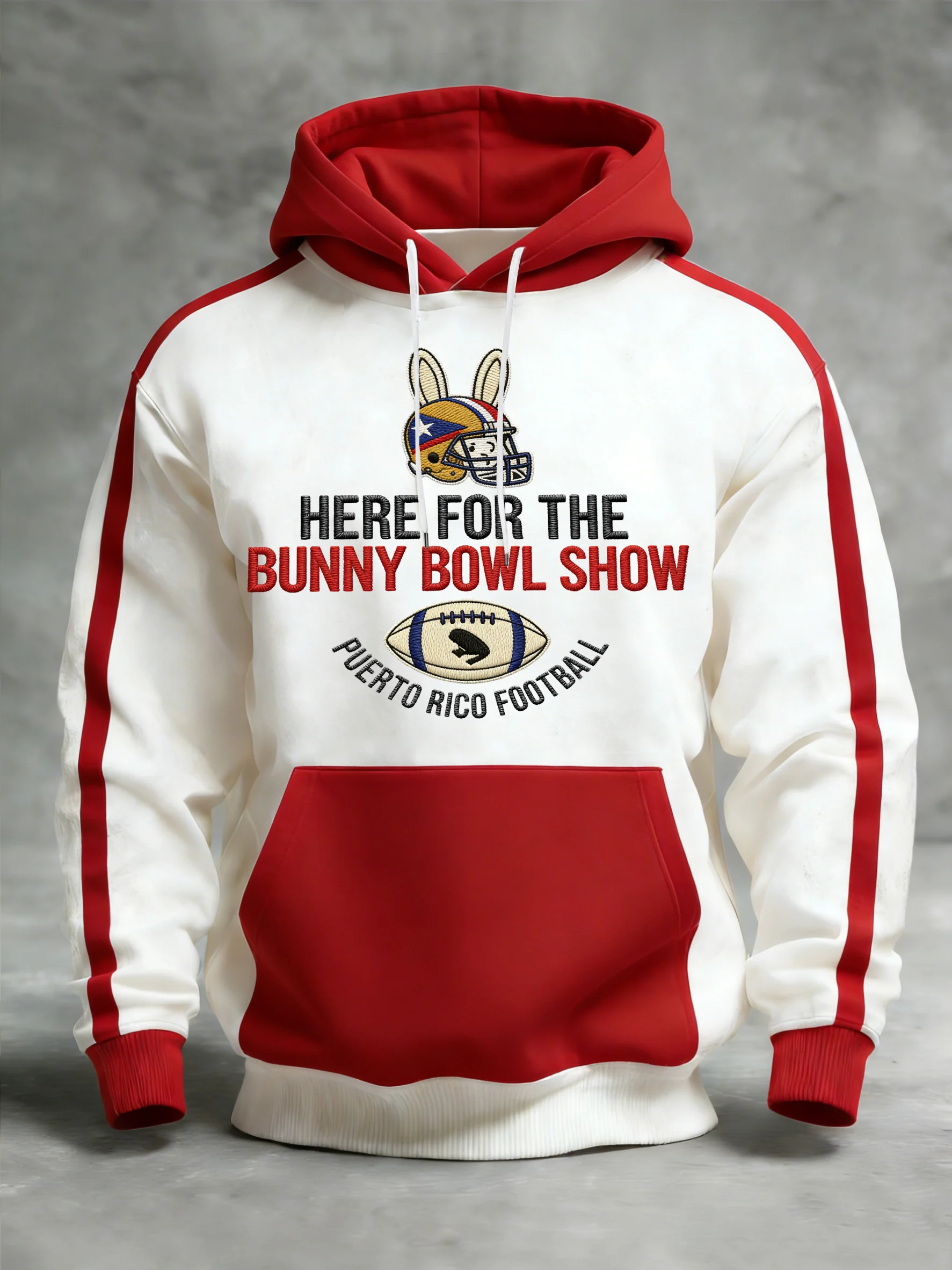 Men's Retro Text Print Hooded Sweatshirt