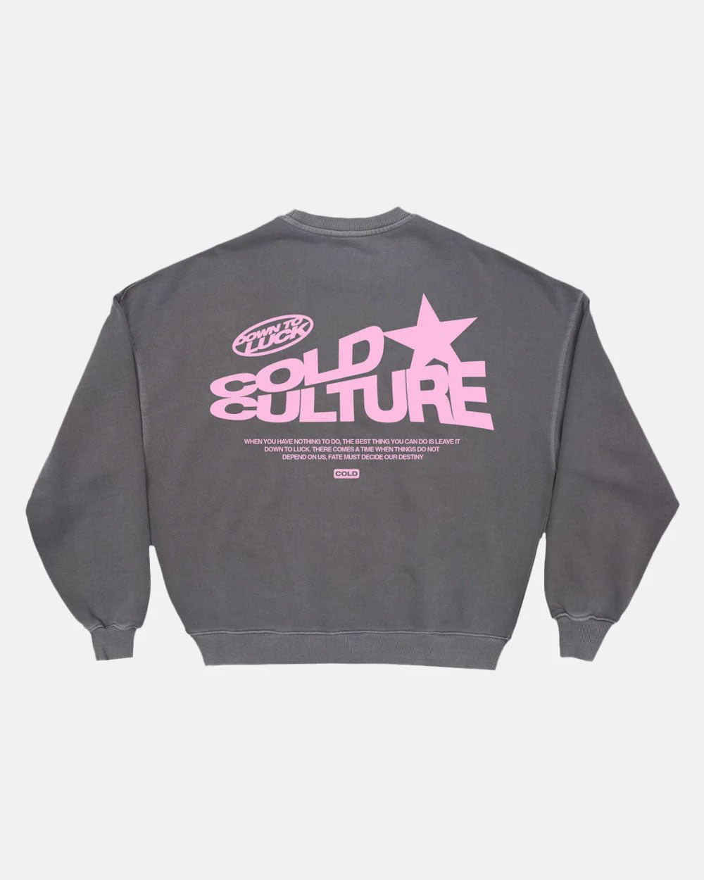 DOWN TO LUCK CREWNECK SMOKEY GREY