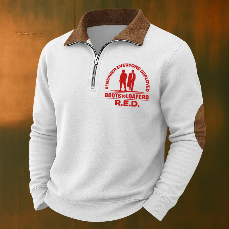 Men's Red Friday Casual Zipper Sweatshirt