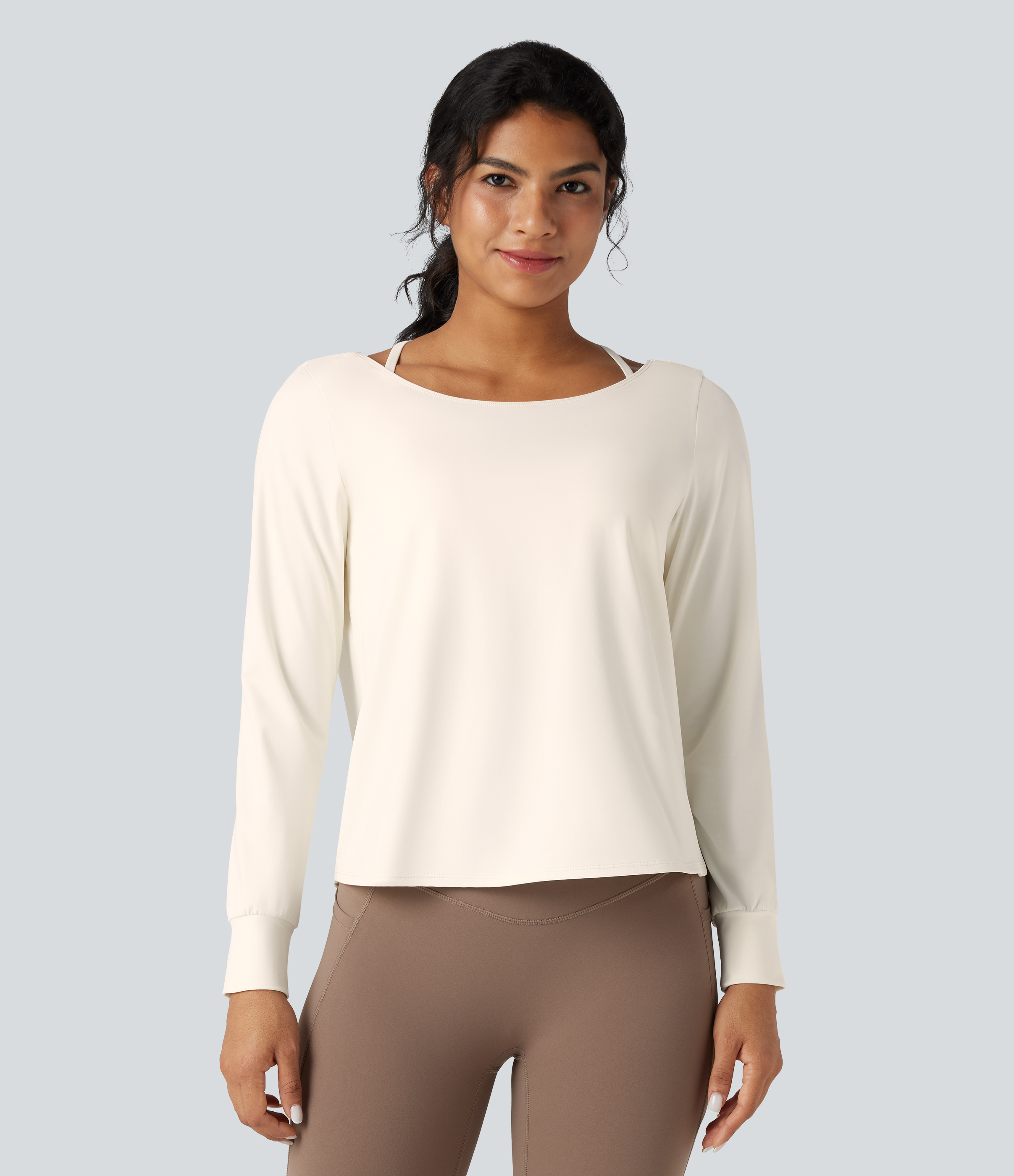 SoftlyZero™ Airy Cut-out Back 2-Piece Yoga Sports Top