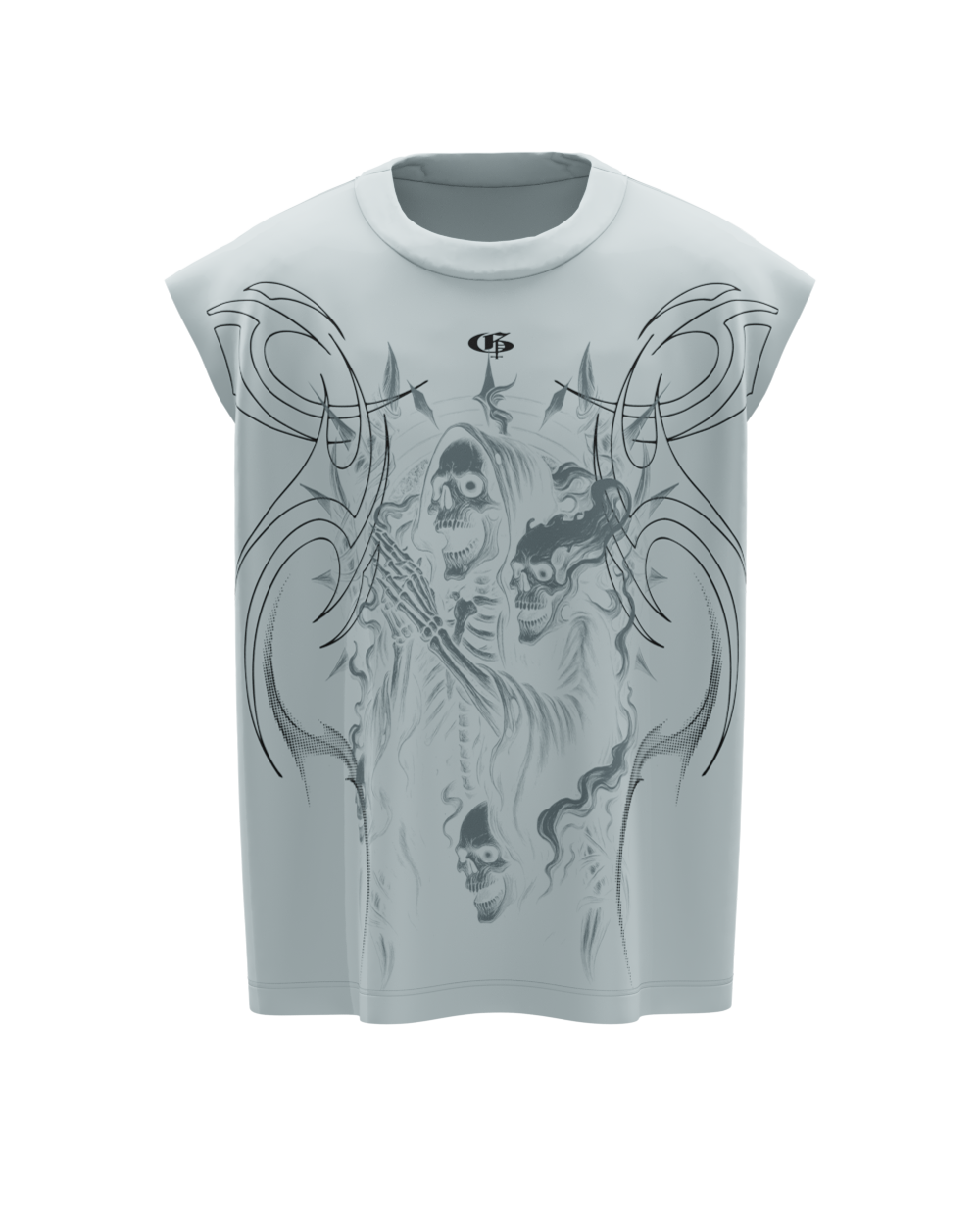 Hollow Sky Blue Boxy Unisex Vest