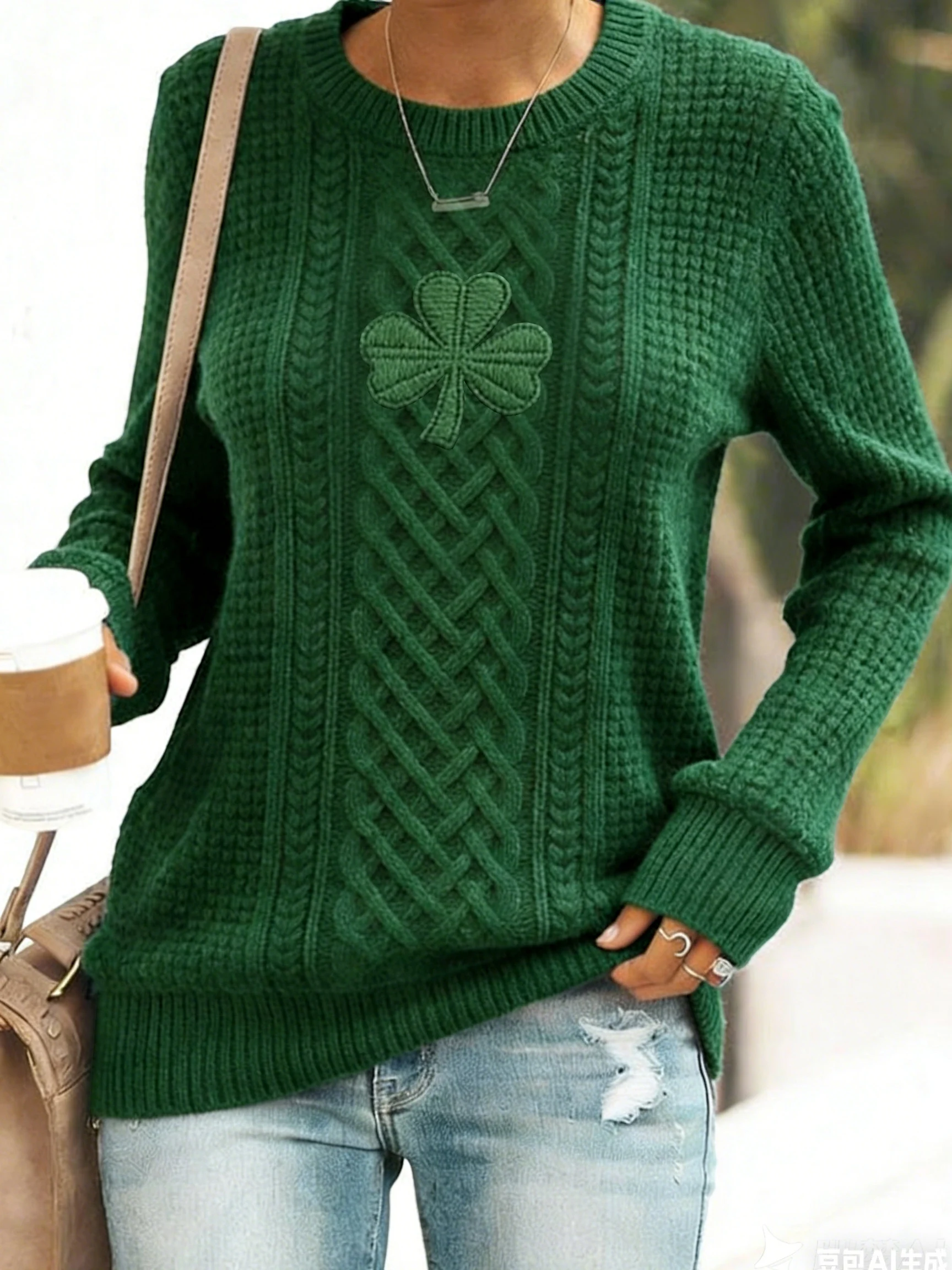 Women's St. Patrick's Day Knit Sweatshirt