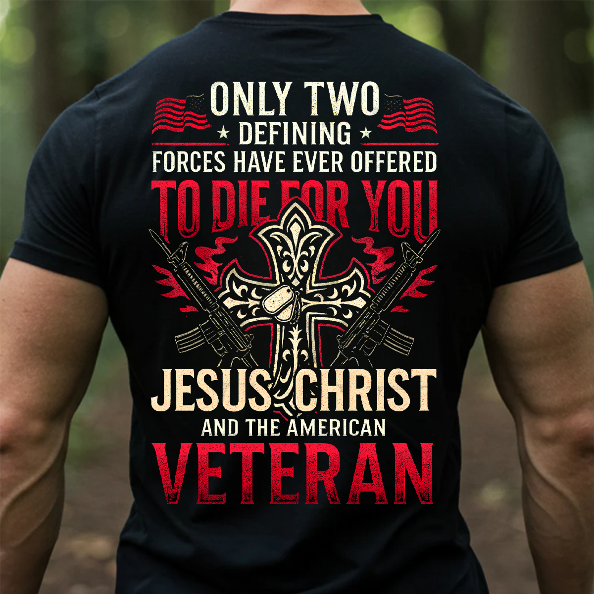 Only Jesus & Veteran Died for You Unisex T-shirt, USA Christian Military Tee