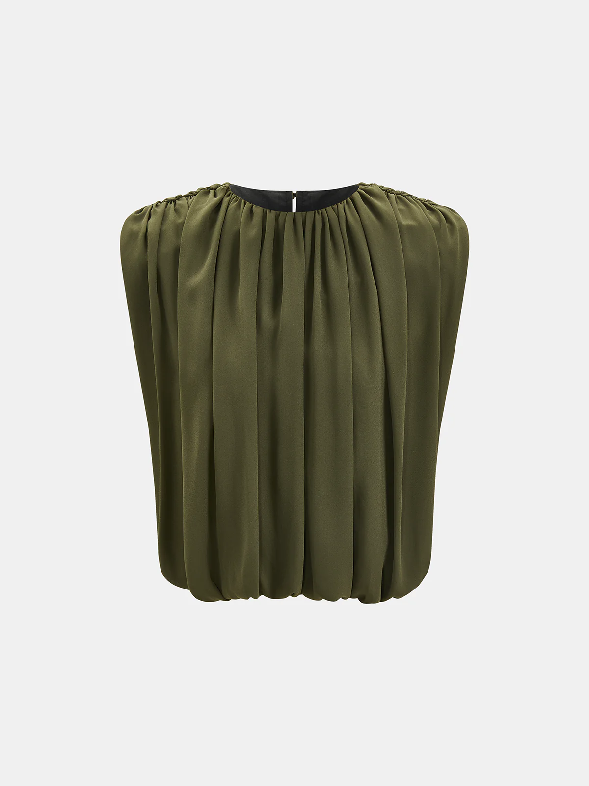 Sleeveless Pleated Top & Skirt Set