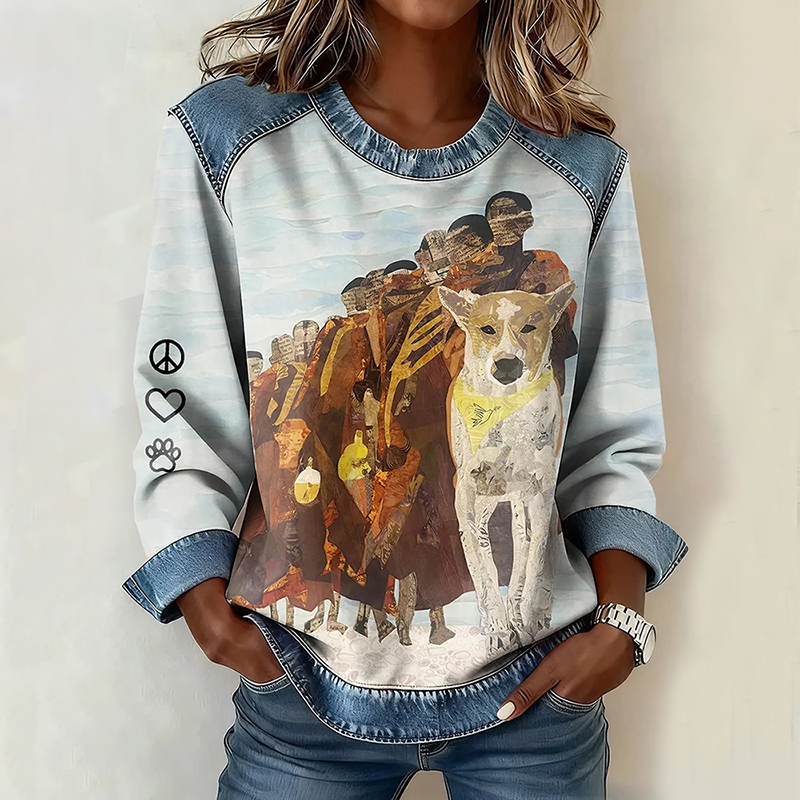 Women's Walk For Peace Patchwork Top