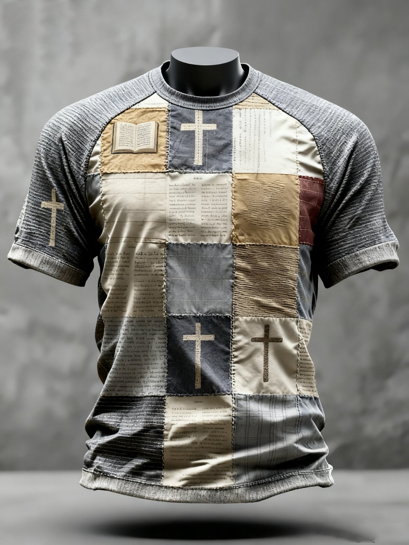 Men's Faith Print Round Neck T-Shirt