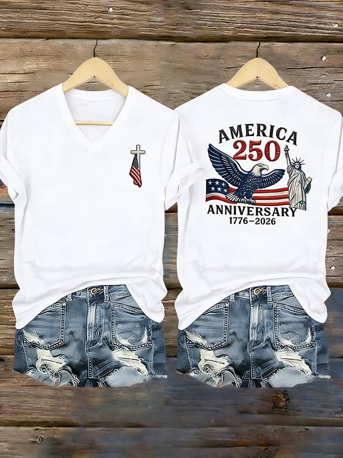 Women's USA 250th Anniversary Faith Print  T-Shirt