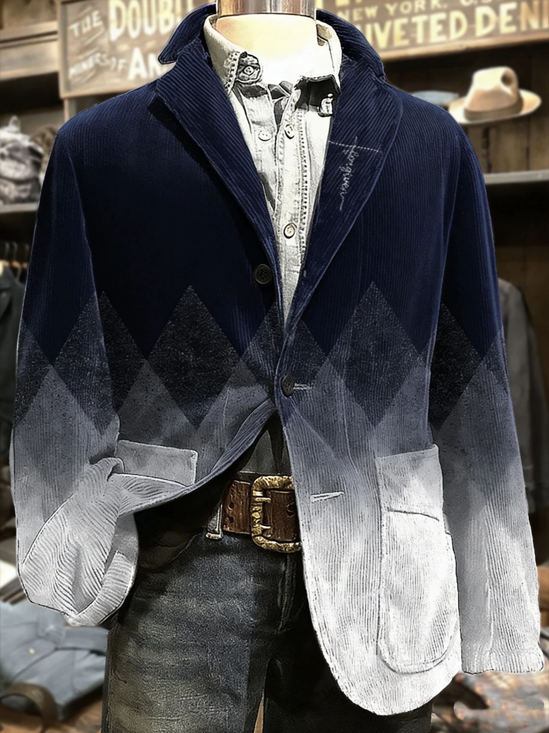 Men's Faith  Printed Suit Jacket-Fast Shipping