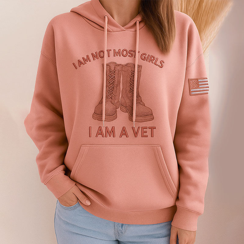 Women's Veterans Art Print Casual Hoodie