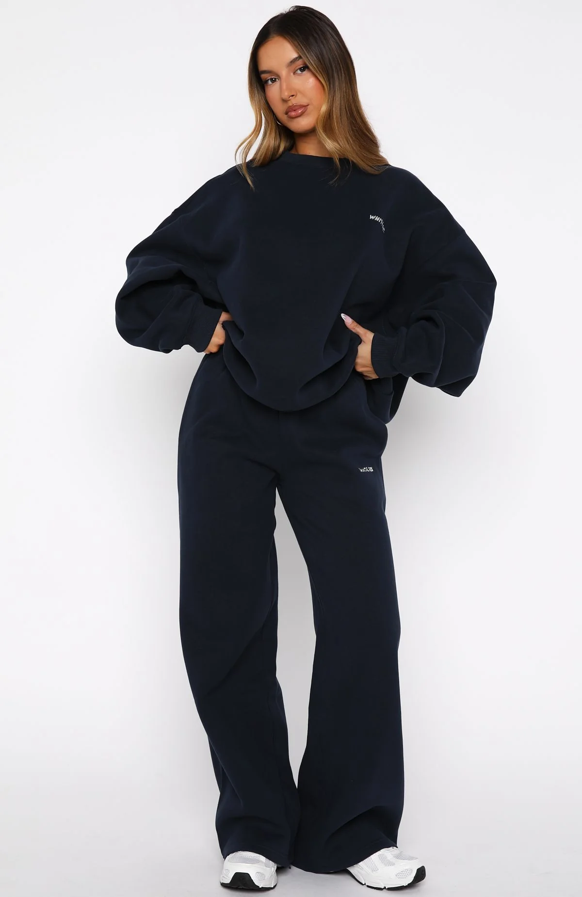 Test Drive Wide Leg Sweatpants Dark Navy