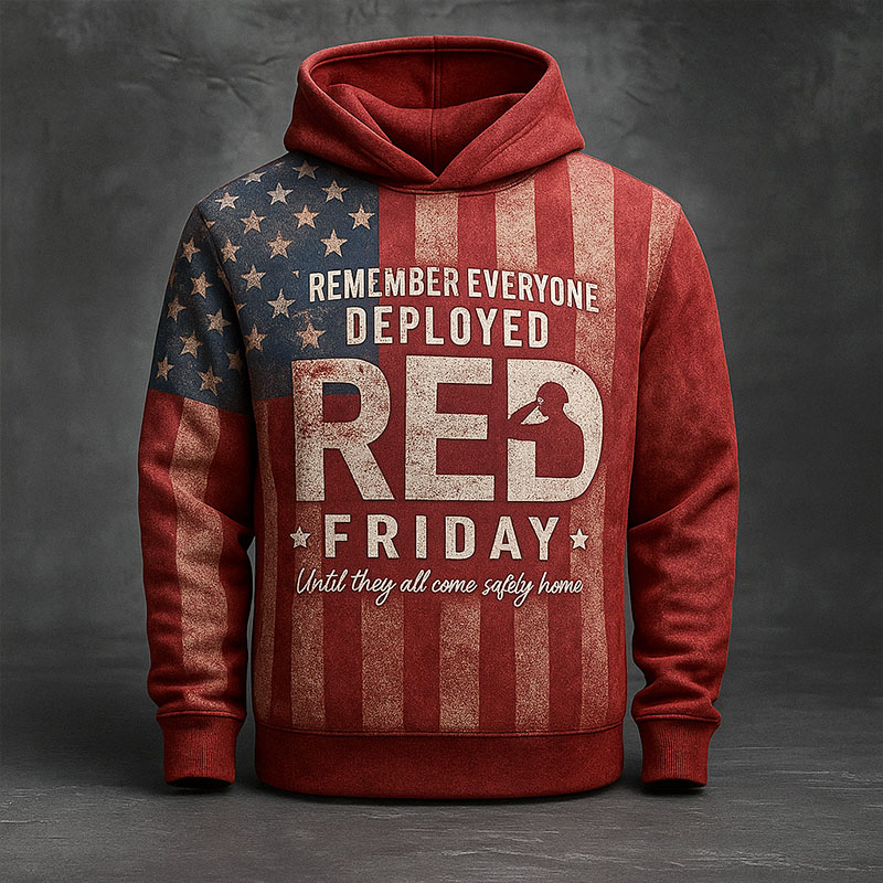 Red Friday Art Print Hoodie