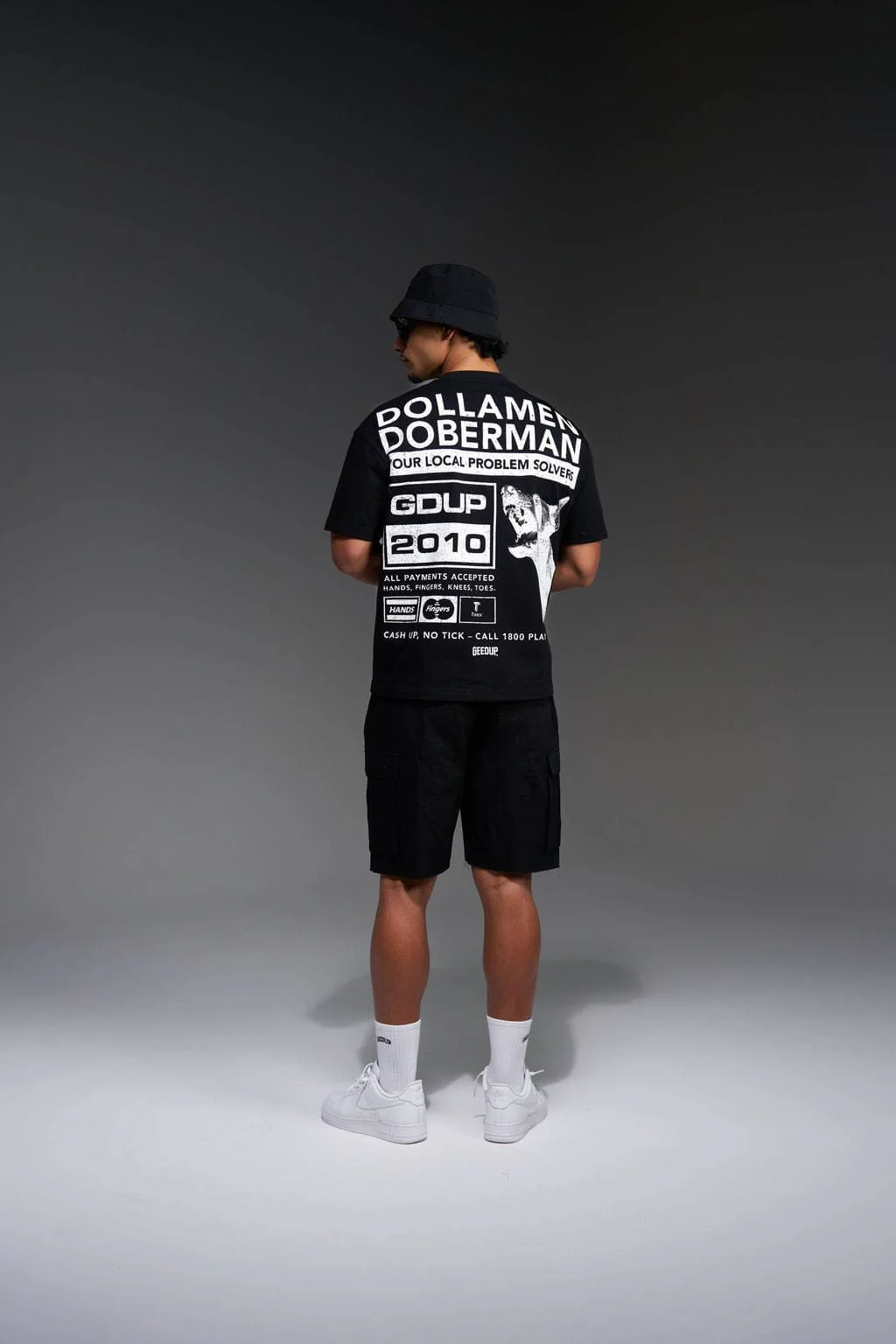 Dollamen Dobermann T-Shirt Black/White