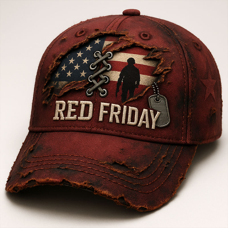 Red Friday Printed Casual Hat