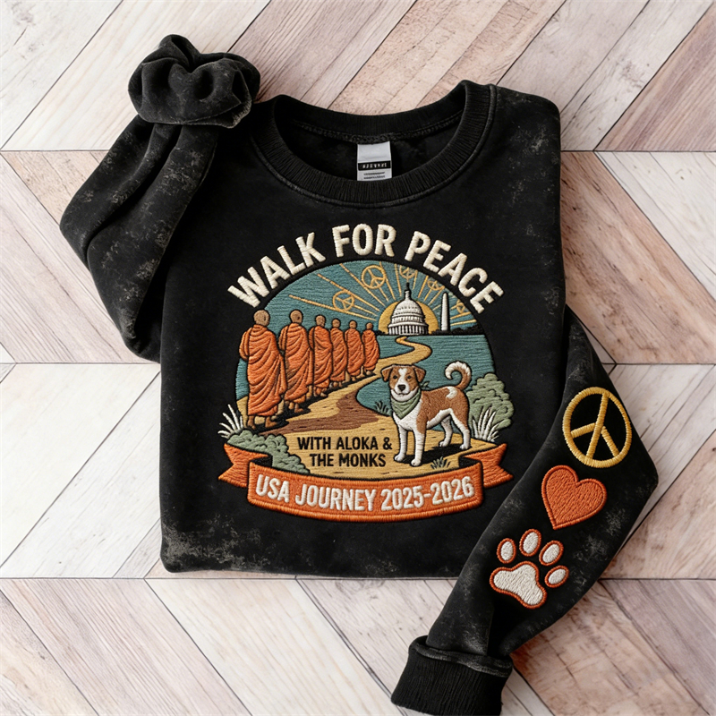 Walk For Peace Aloka Peace Love Paw Cozy Sweatshirt