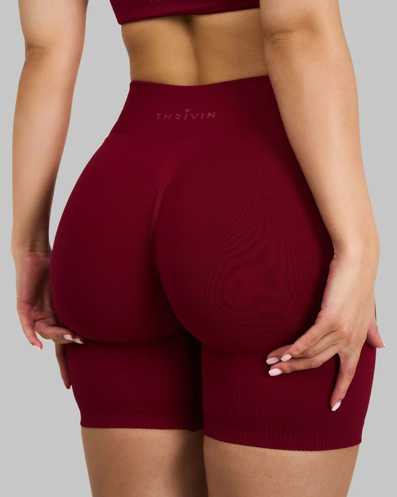 Elevate™ Sculpting Mid Waist Scrunch Shorts | Raspberry