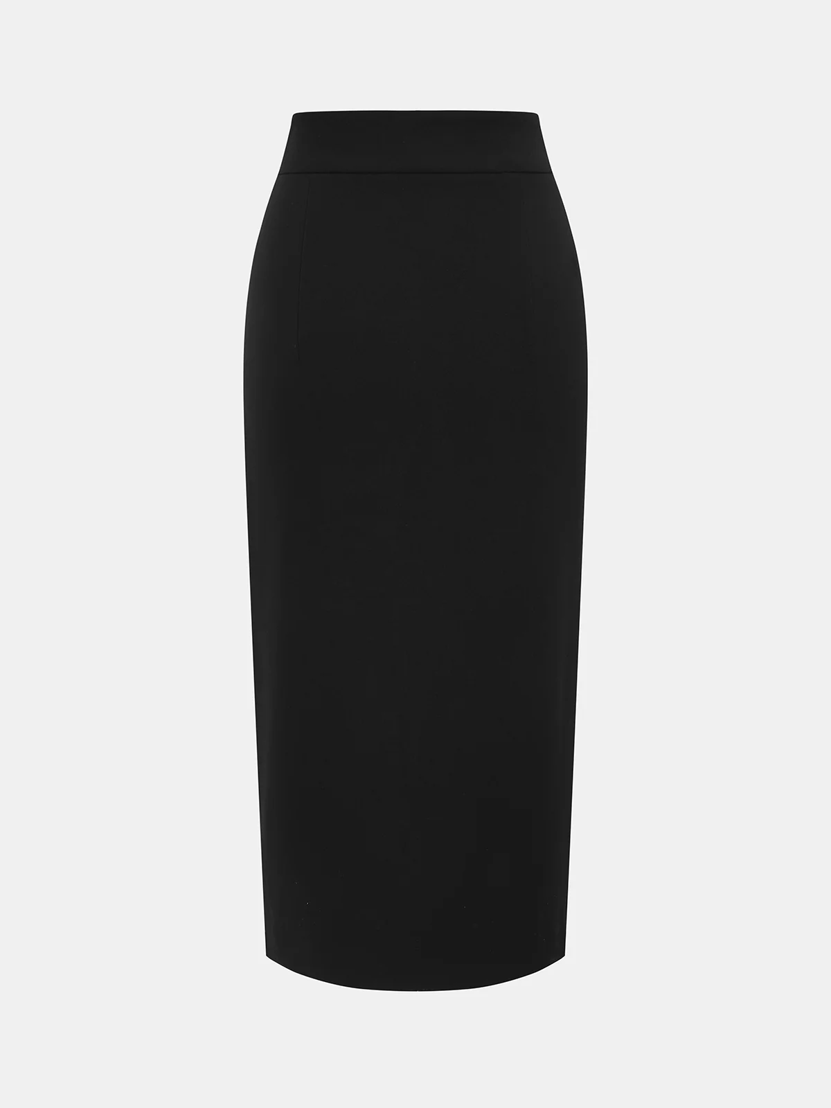 Color Block Metal Detail Midi Skirt