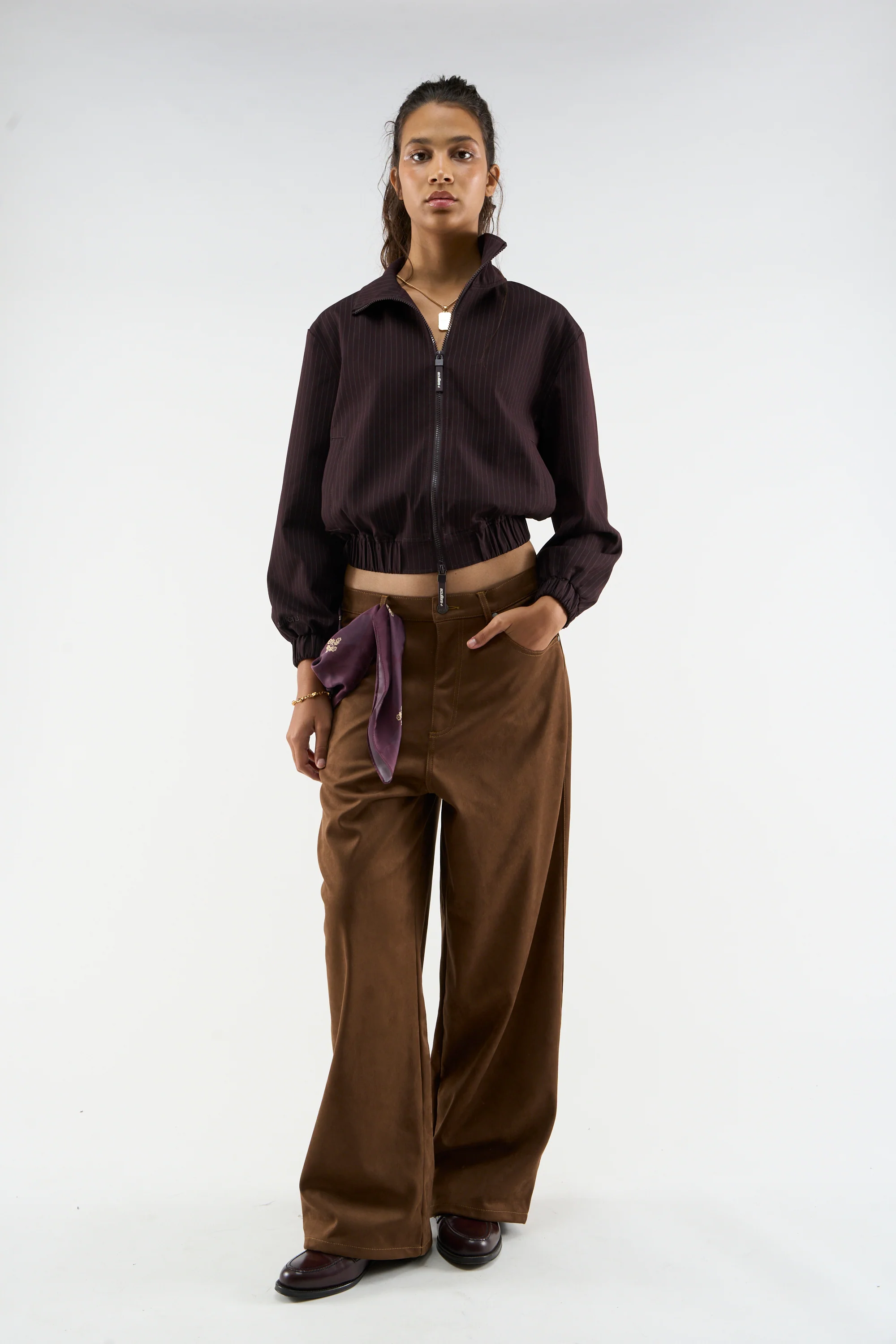 Nautica Burgundy Pinstripe Jacket