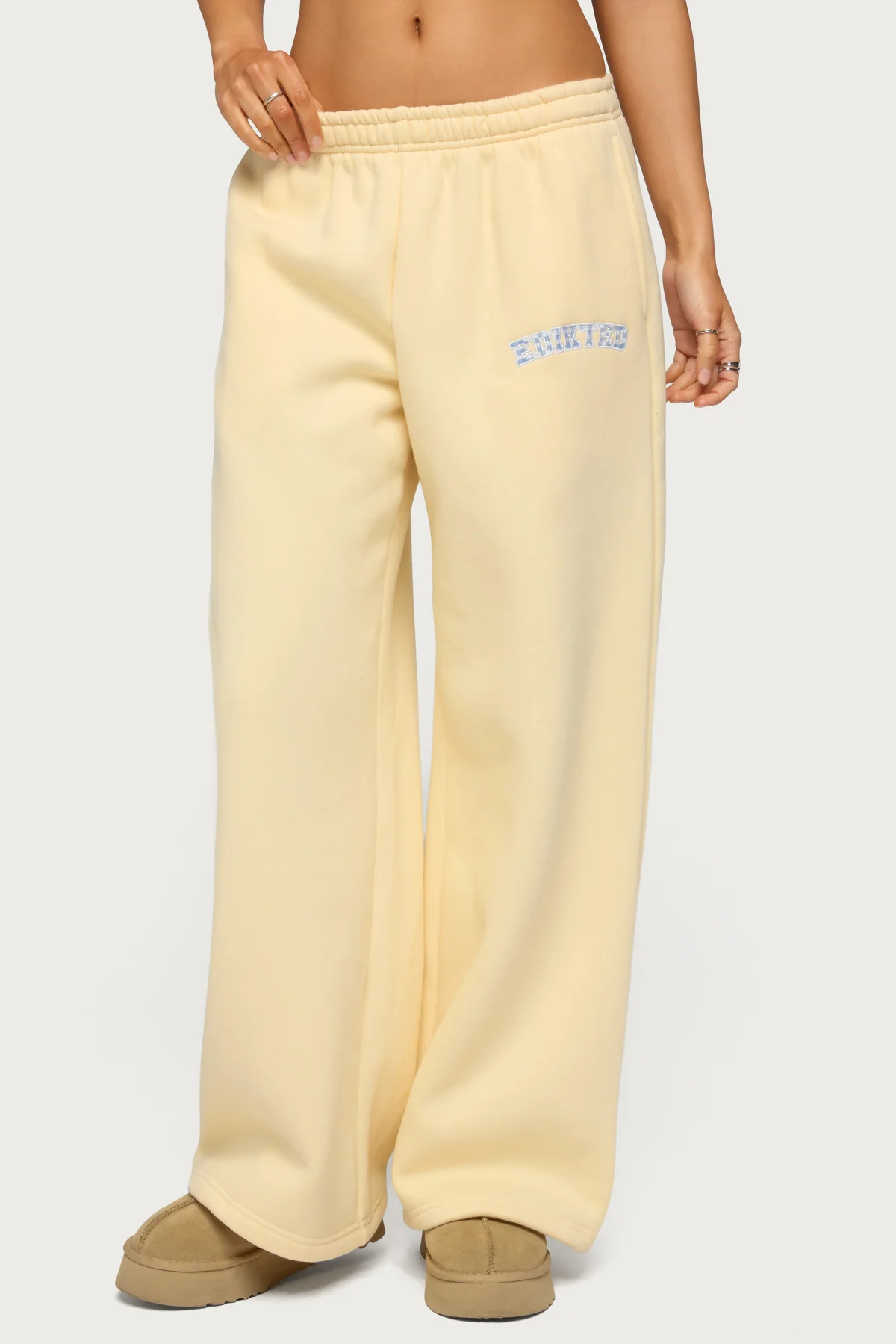 Edikted Lover Wide Leg Sweatpants