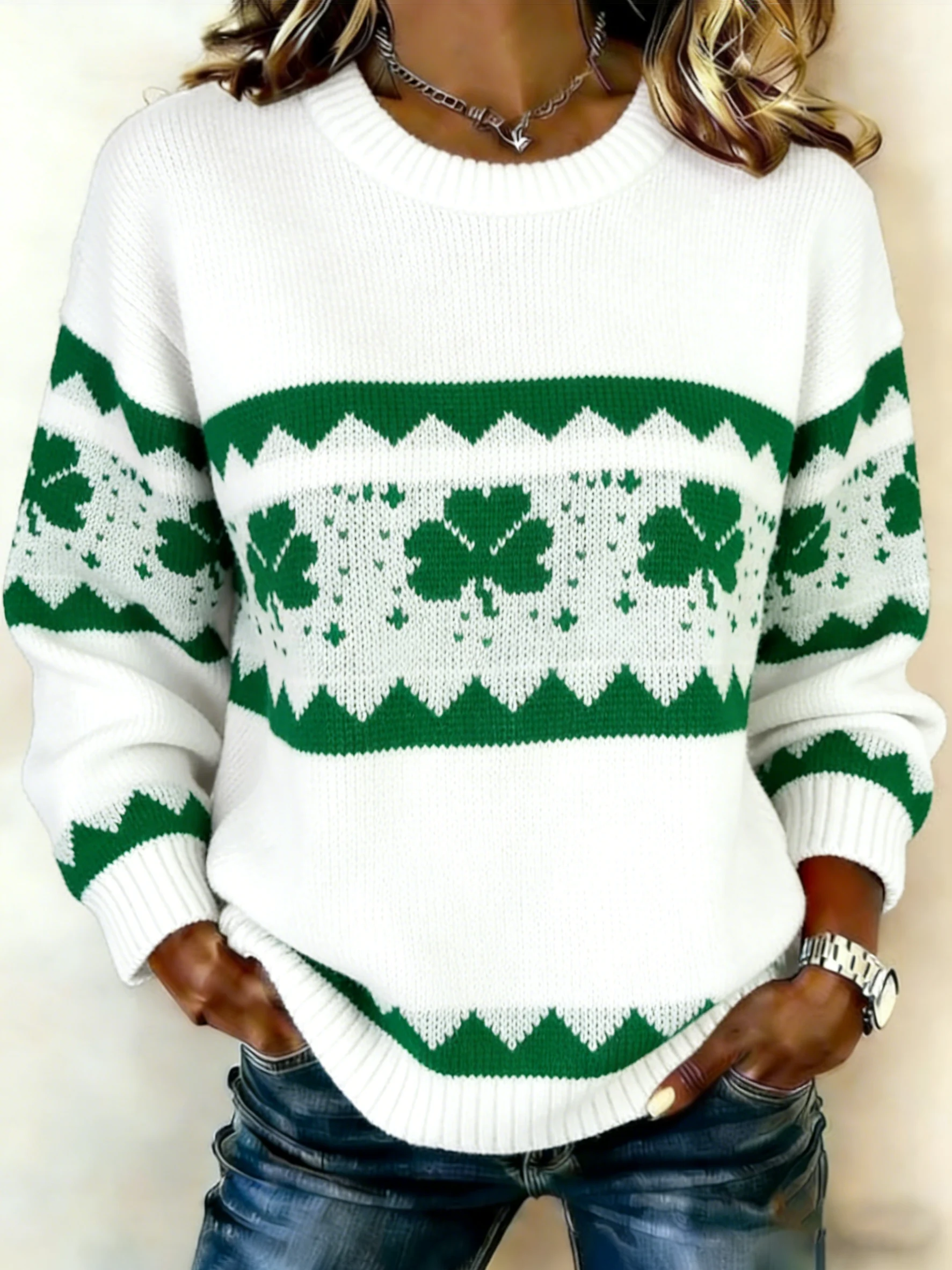 Women's St. Patrick's Day Knitted Top