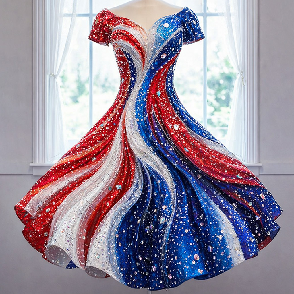 US 250th Anniversary Art Print Casual Dress