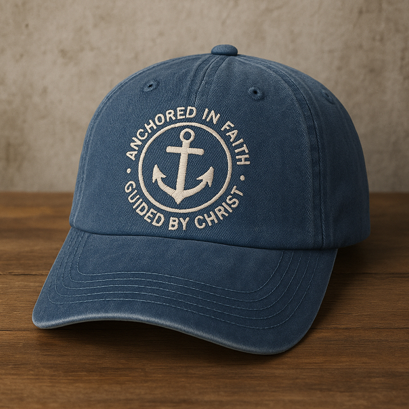 Anchored In Faith Guided By Christ Casual Baseball Cap