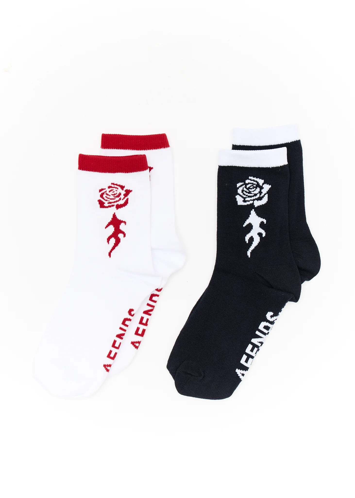 AFENDS Womens Desert Rose - Two Pack Socks - White / Navy
