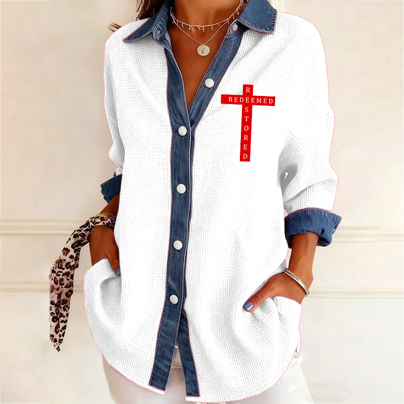 Women's Red Friday Faith Printed Casual Shirt