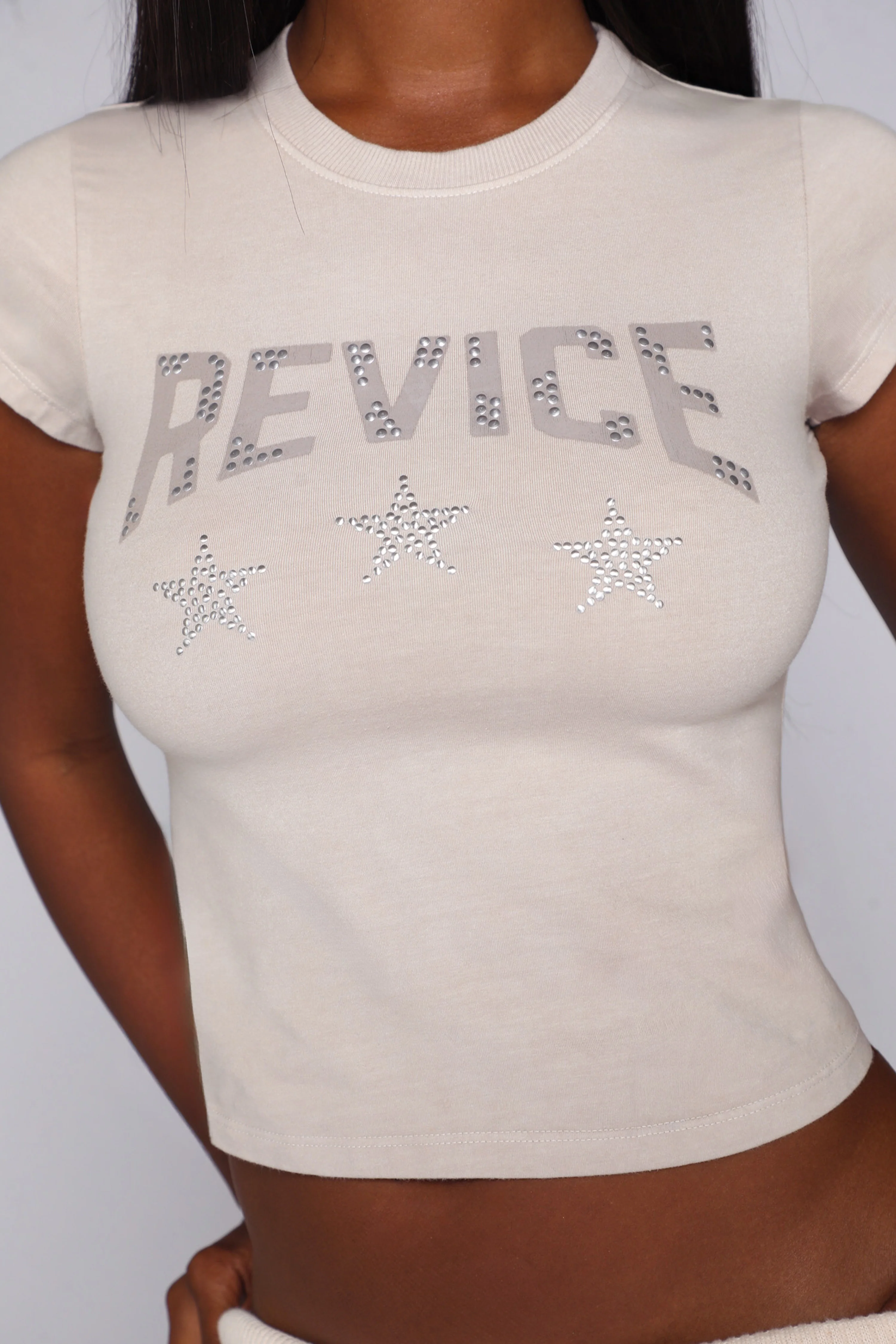 BEVERLY BABY TEE / PLATINUM CHAMPAGNE