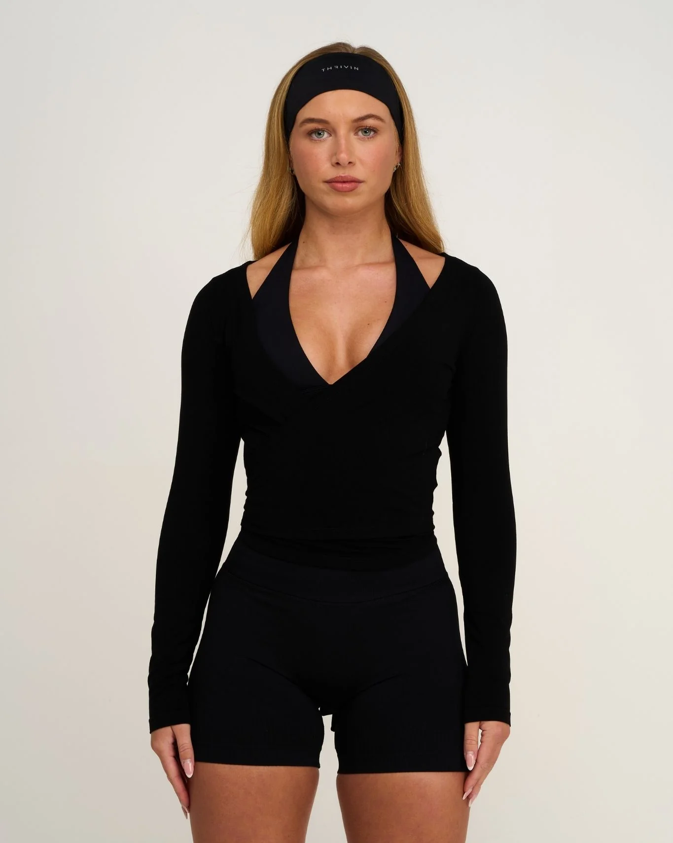 The Essential Collection Wrap Top | Night Black