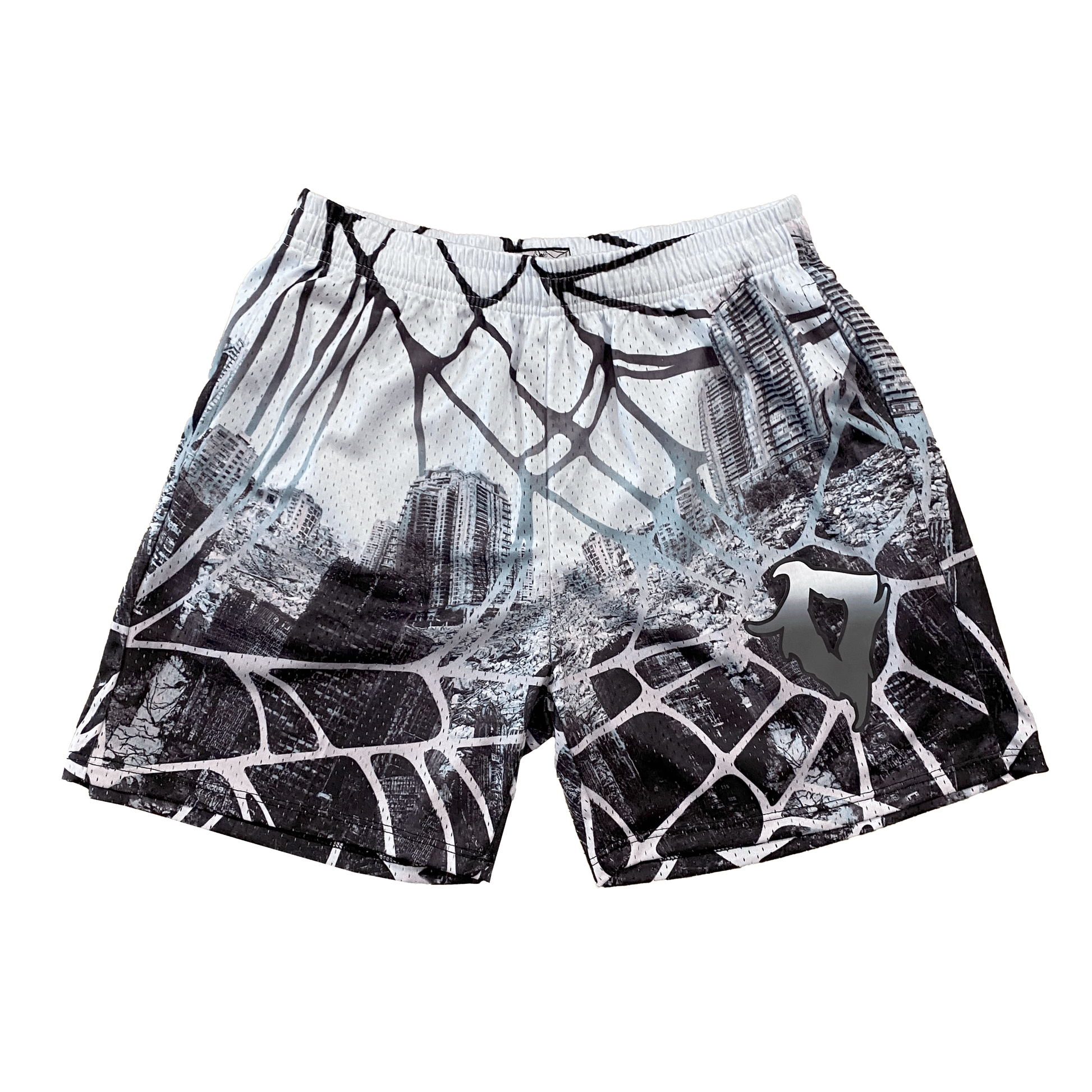 Spider Web Mesh Casual Mesh Shorts