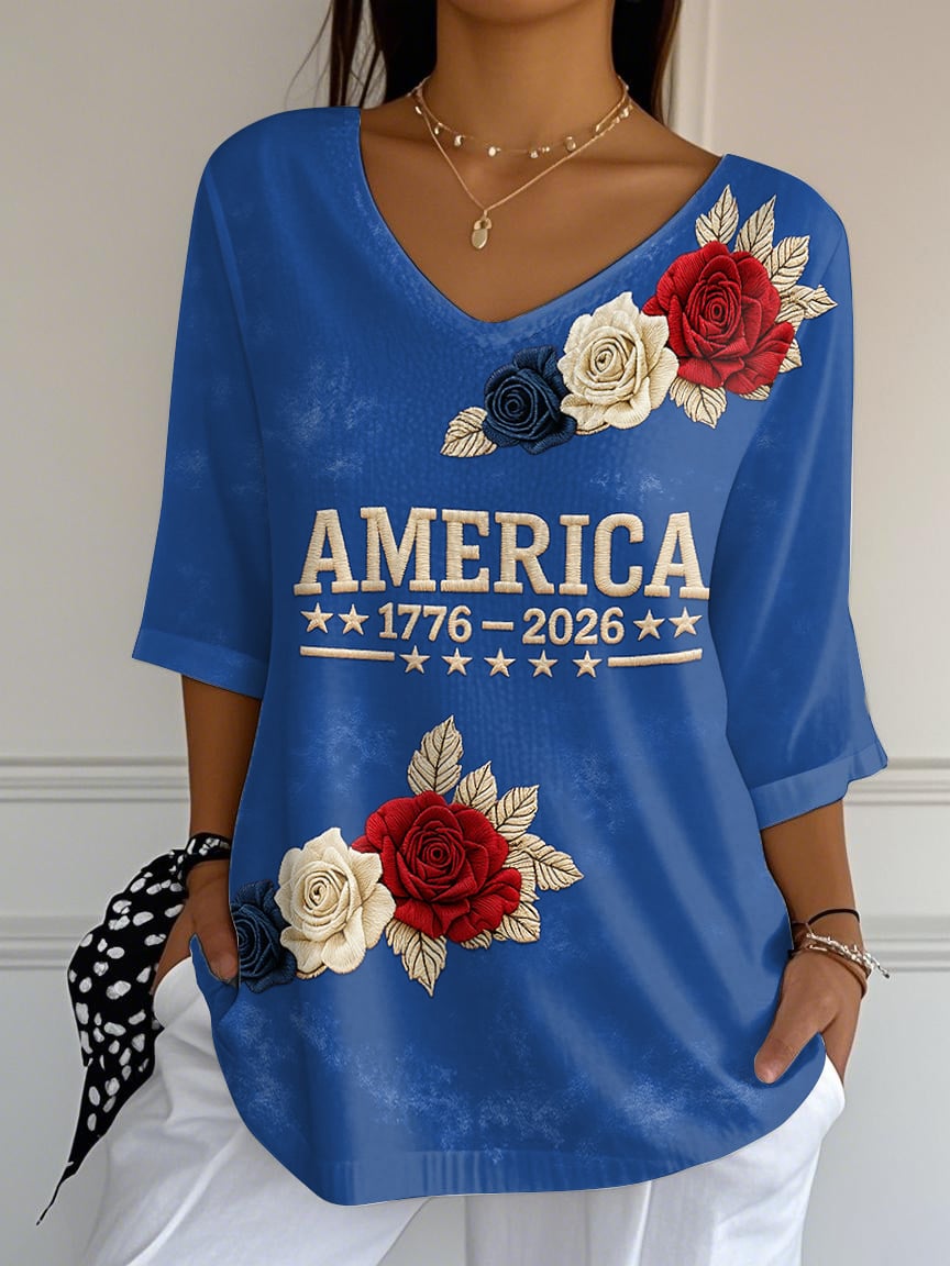 Women's American 250th Anniversary Five-Sleeve Top
