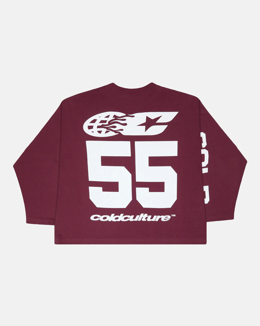 55 FLAMES LONGSLEEVE BURGUNDY