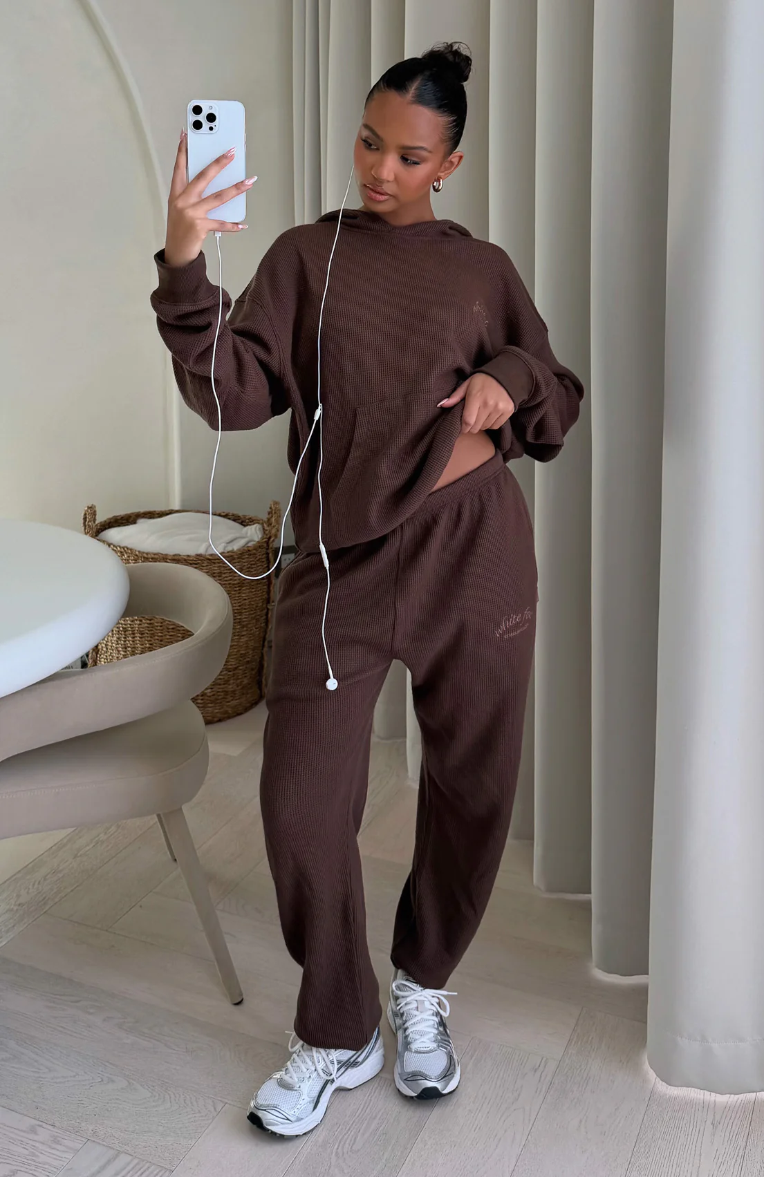 Moving Out Waffle Sweatpants Chocolate