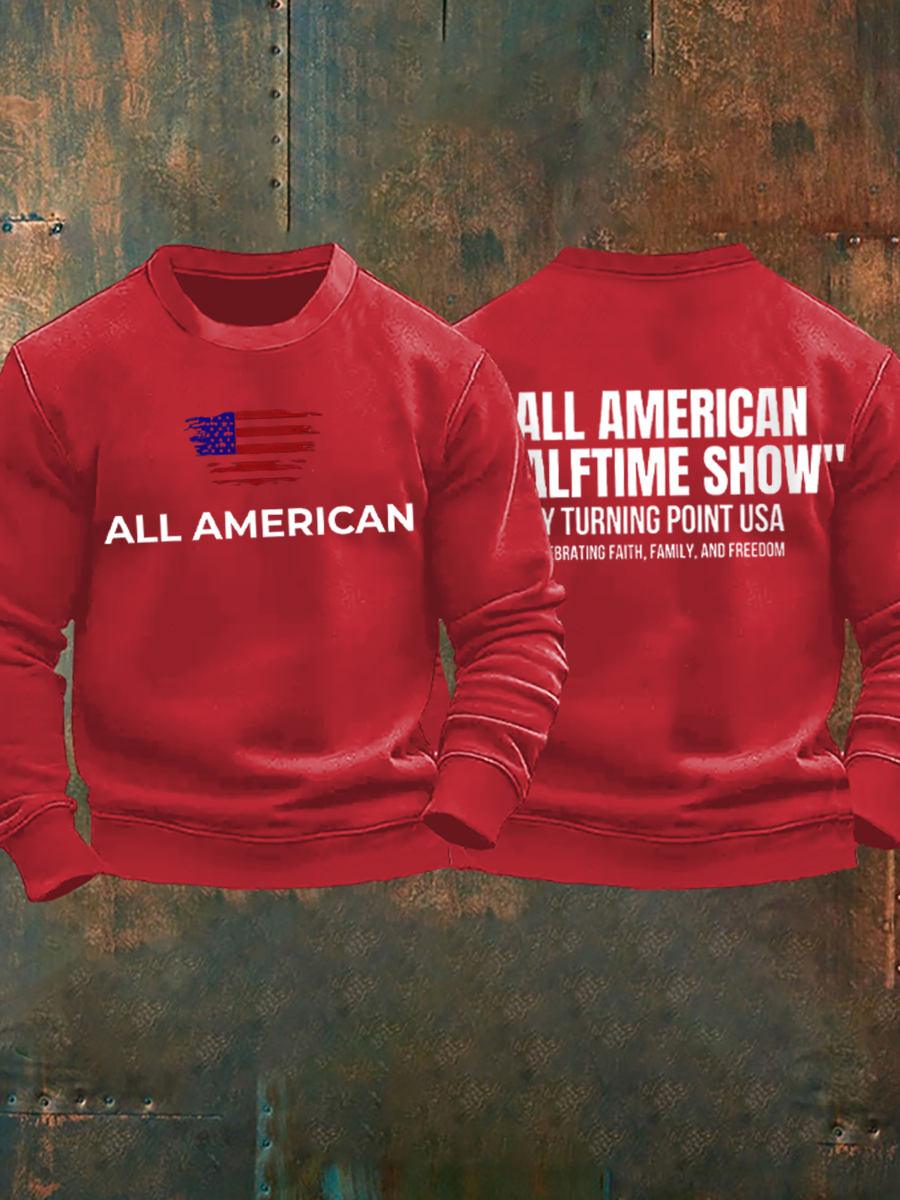 Men's All-Halftime Show Printed Crew Neck Sweatshirt