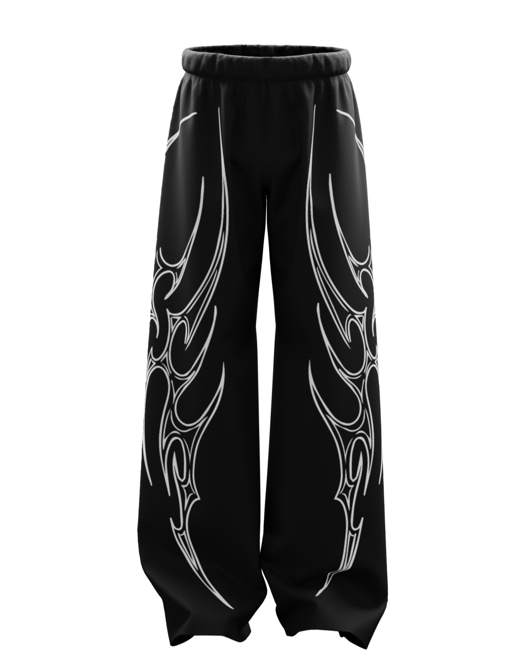Vedha Black Unisex Straight Baggy Pants