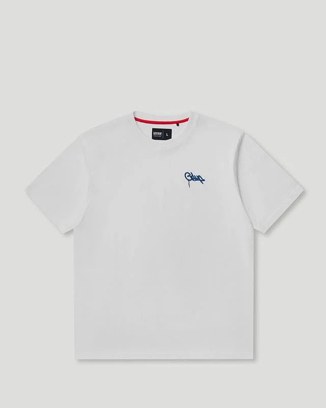 Micro Handstyle T-Shirt White/Blue
