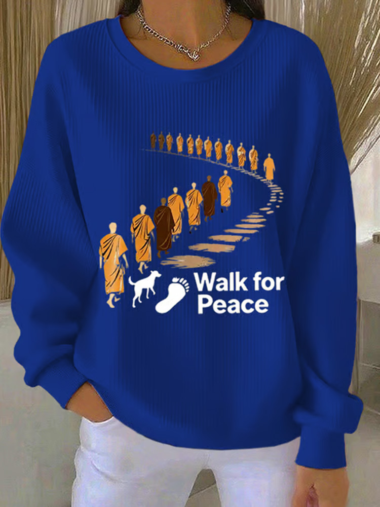 Women's Walk For Peace Art Print Sweatshirt