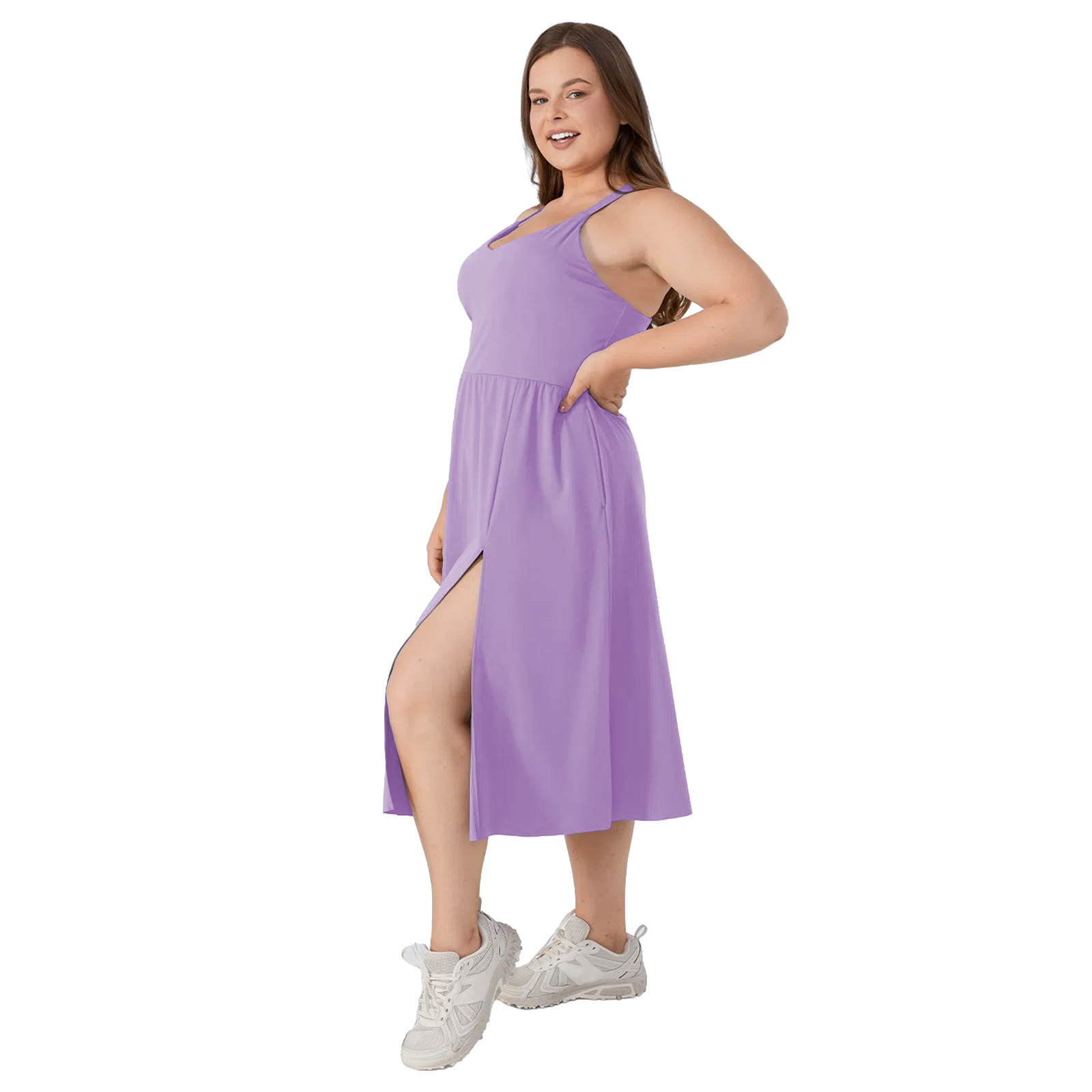 Everyday Plus Size Midi Chill Dress-La Land