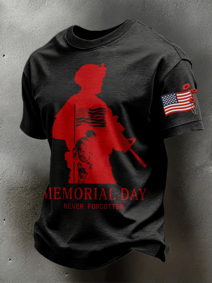 Men's Memorial Day Printed Casual T-shirt