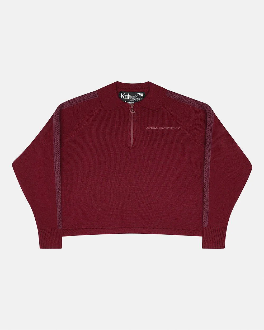 HIGHWAY QUARTER ZIP KNIT BURGUNDY
