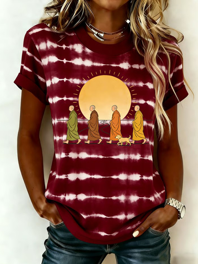 Walk For Peace Shirt, Monk Walking Shirt