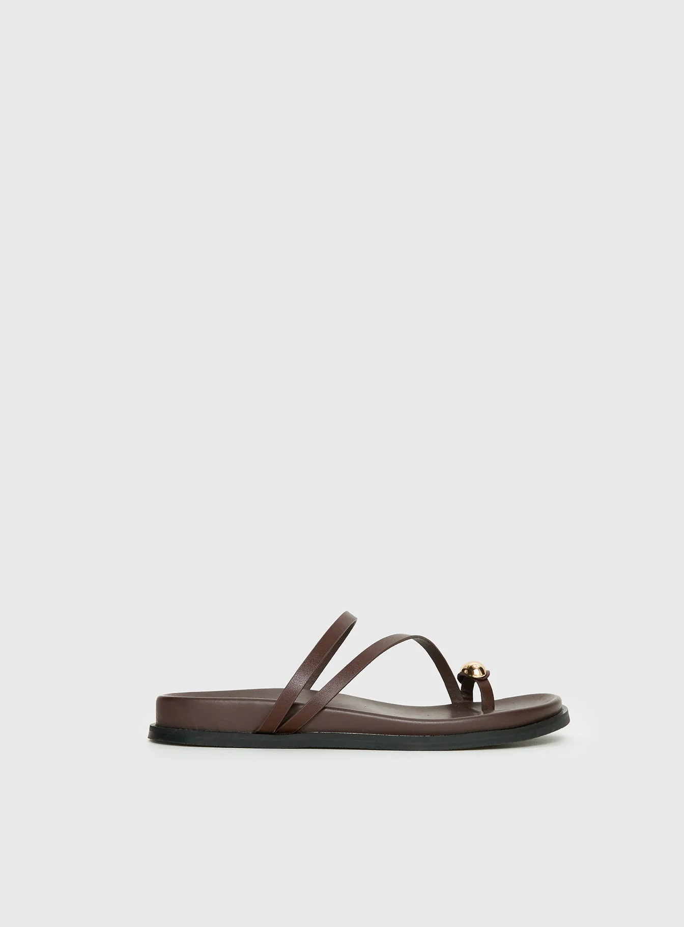 Therapy Alba Hardware Detail Sandals Chocolate