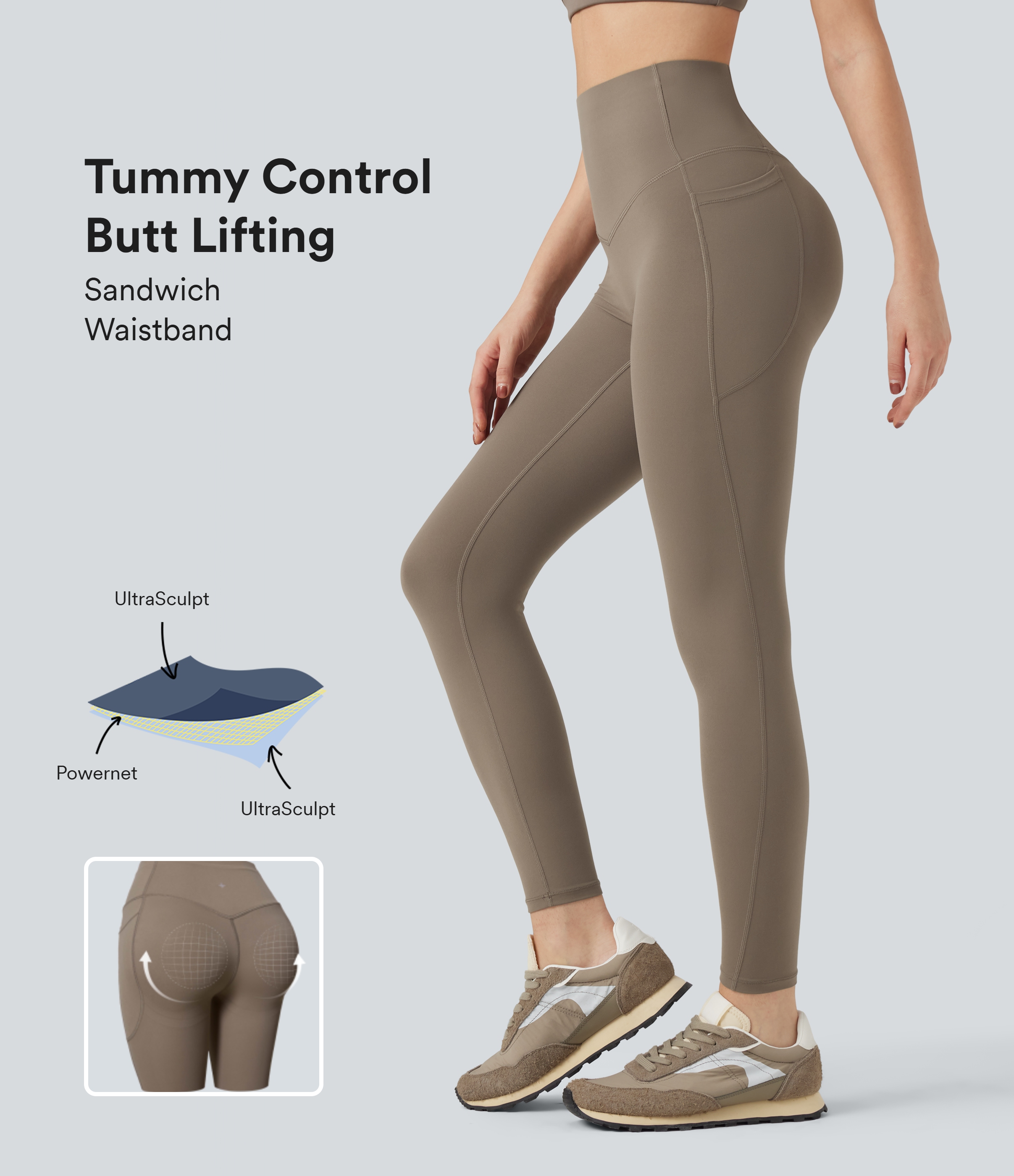Halara UltraSculpt™ High Waisted Tummy Control Butt Lifting Training Leggings with Pockets