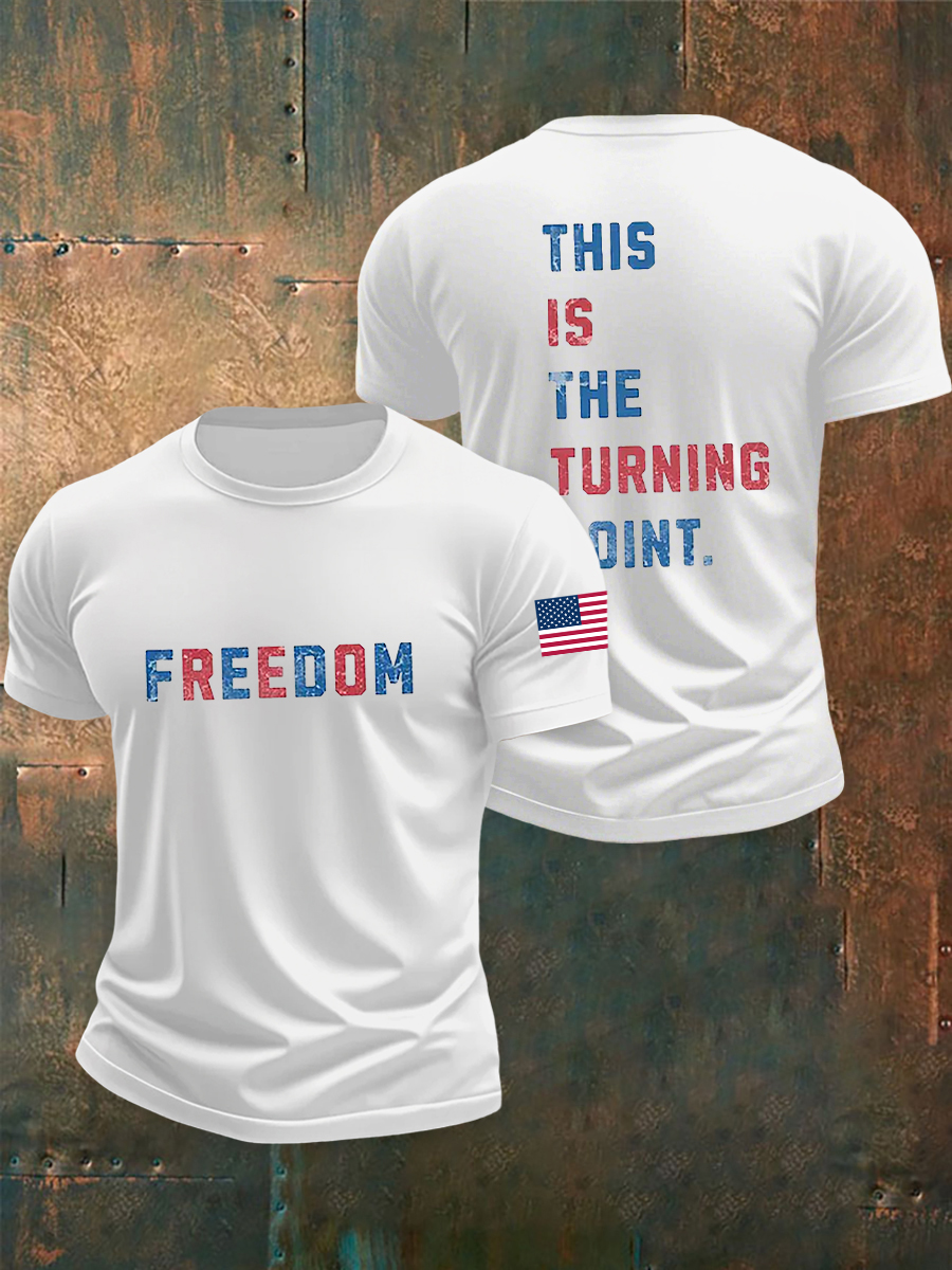 Men's Freedom Is Not Free This is the Turning Point R.I.P Charlie Kirk Short Sleeve T-shirt