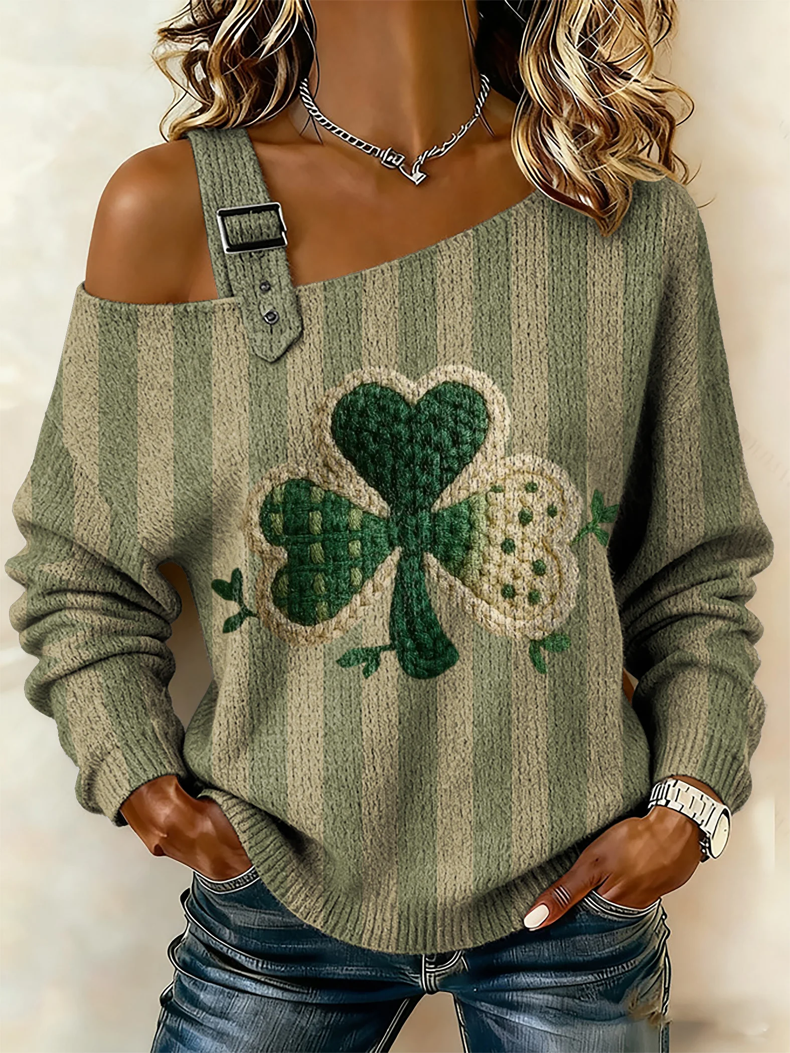 Women'S Casual St. Patrick'S Day Printed Top