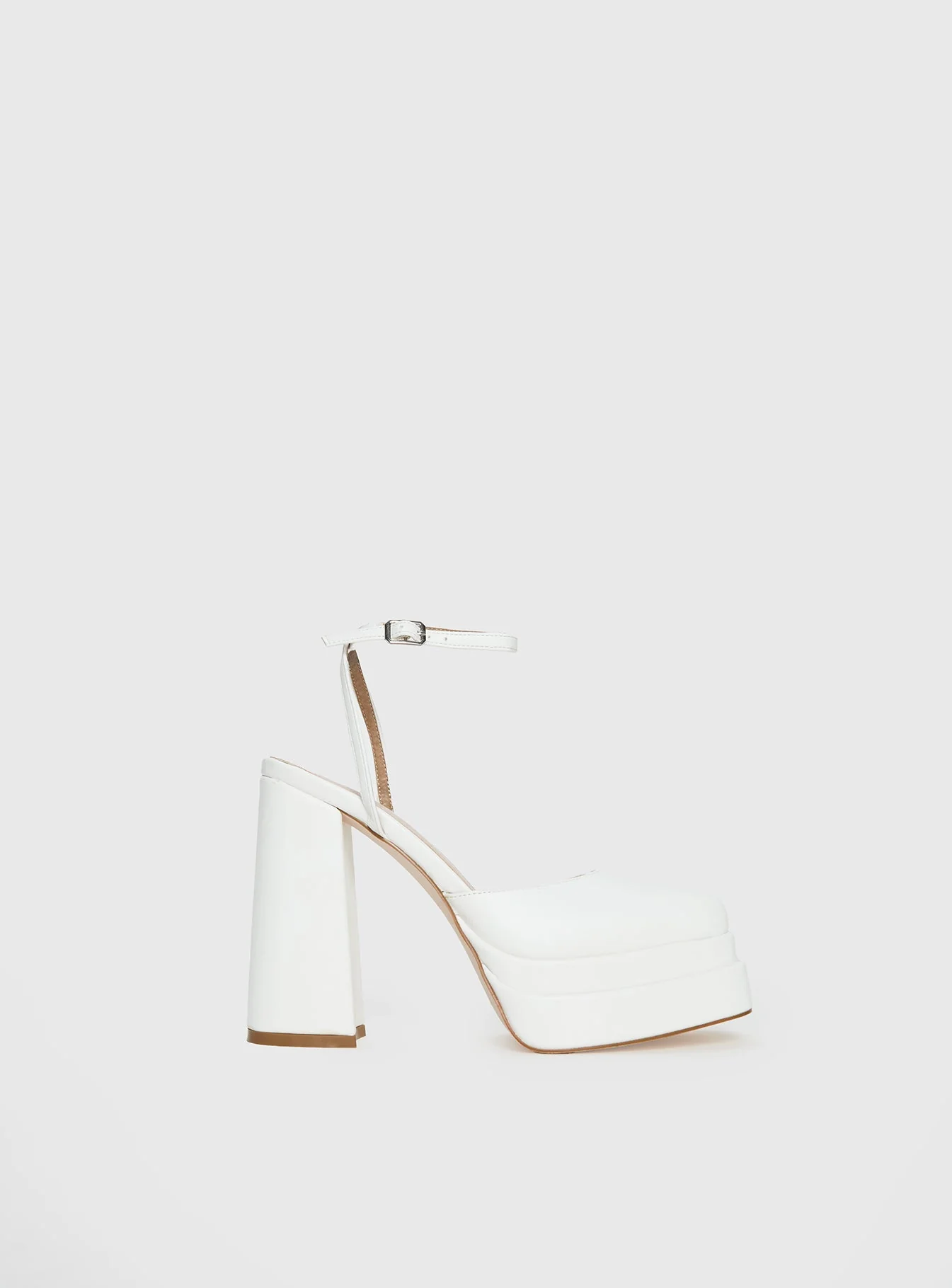 Alto Platform Heels Matte White
